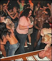 Muscular strippers seduce hot girls at wild hardcore party